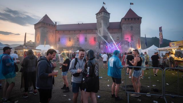 Fairy-tale castle grounds during Electric Castle festival